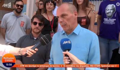 Βαρουφάκης: «Ψήφο ψήφο φτάνουμε στον στόχο μας» (Βίντεο)