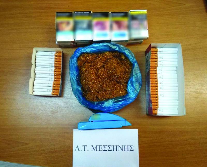 Σύλληψη 76χρονου στη Μεσσήνη για λαθραίο καπνό και τσιγάρα