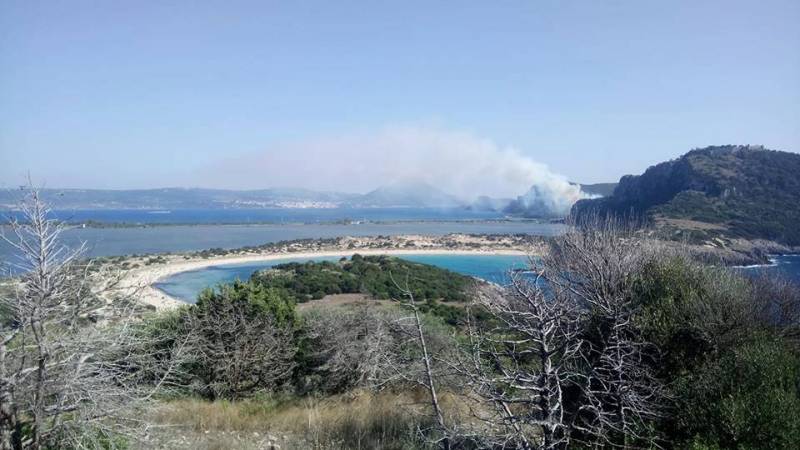 Πυρκαγιά στο Παλαιόκαστρο Πυλίας