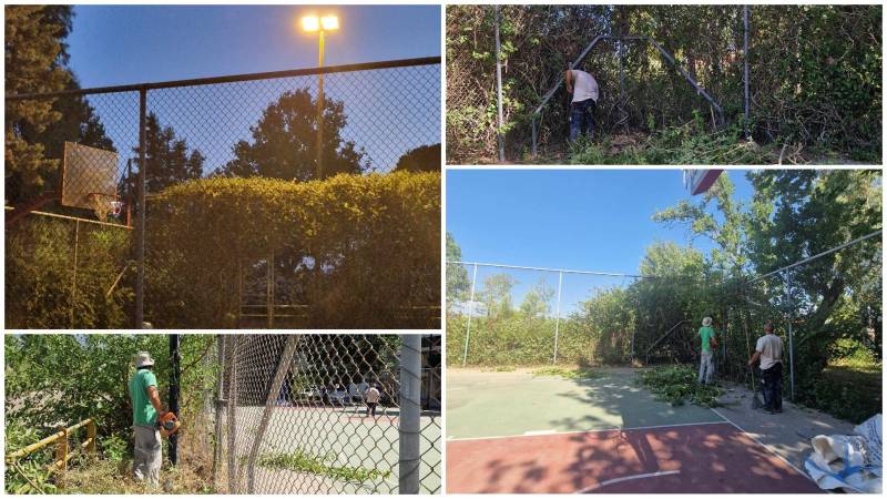 Εργασίες βελτίωσης των υπαίθριων γηπέδων