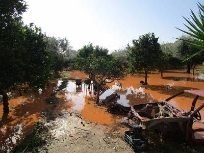 Νέες ζημιές από τη βροχόπτωση στην Καλαμάτα