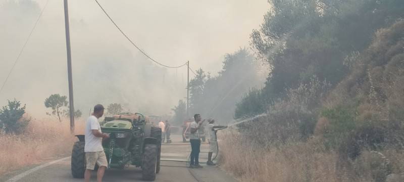 O εθελοντισμός κυρίαρχος στην πυρκαγιά του Αετού - Επαινοι του Δημάρχου Τριφυλίας