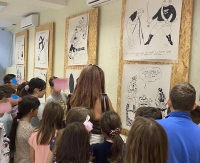 7o Δημοτικό Καλαμάτας: Εκθεση γελοιογραφιών για την 28η Οκτωβρίου