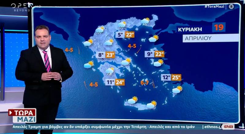 Καιρός: Ήπιο σκηνικό με τοπικές βροχές και ενισχυμένους ανέμους (Βίντεο)