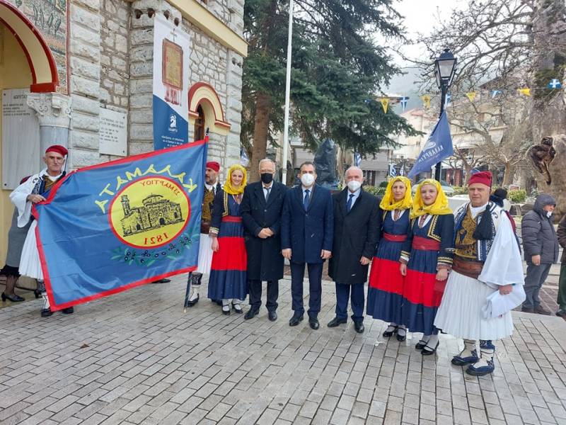 Ο δήμαρχος Καλαμάτας στις επετειακές εκδηλώσεις του 1821 στα Καλάβρυτα