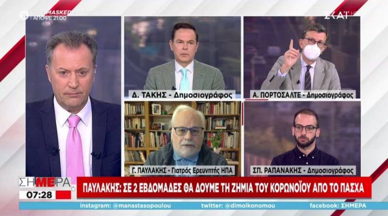 Παυλάκης: Σε δύο εβδομάδες θα δούμε τη ζημιά του κορονοϊού από το Πάσχα (Βίντεο)