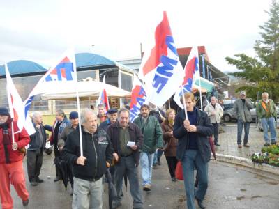 Πορεία συνταξιούχων κατά του ασφαλιστικού 