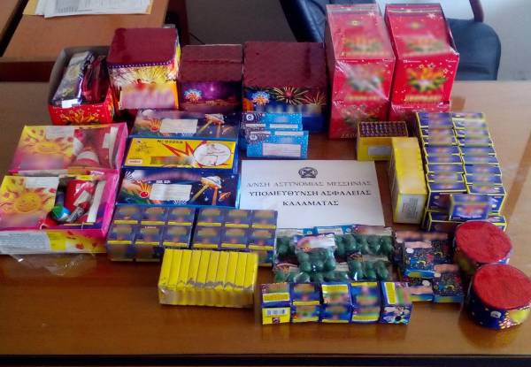 14.000 βεγγαλικά κατασχέθηκαν σε Καλαμάτα και Μεσσήνη μόνο την Μ. Παρασκευή