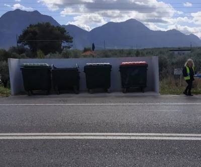 Συμμαζεύουν τους κάδους στο Κυπαρισσία - Φιλιατρά