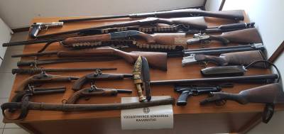 Καλαμάτα: Ένα... οπλοστάσιο ανακάλυψε η Αστυνομία σε σπίτι 58χρονης