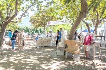 2ο Ανοιχτό Εργαστήρι Γλυπτικής: Ο κόσμος γνώρισε μια σπουδαία τέχνη (φωτογραφίες-βίντεο)