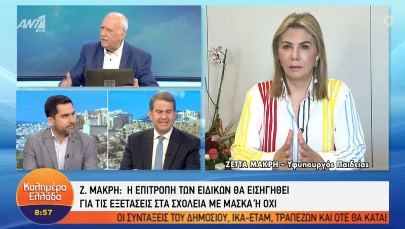 Μακρή: Η επιτροπή των ειδικών θα εισηγηθεί για τις εξετάσεις στα σχολεία με μάσκα ή όχι (Βίντεο)