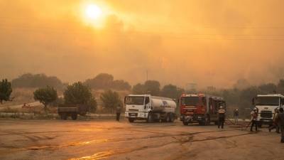 Νέα εστία φωτιάς κοντά στη Σμύρνη ενισχύεται από σφοδρούς ανέμους