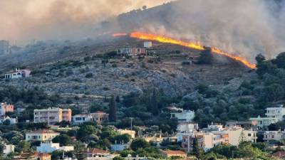 Συνεχίζεται για 3η ημέρα η μάχη με τις φλόγες στη Χίο (βίντεο)