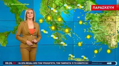 Αίθριος ο καιρός σήμερα - Αναλυτική πρόγνωση (Βίντεο)