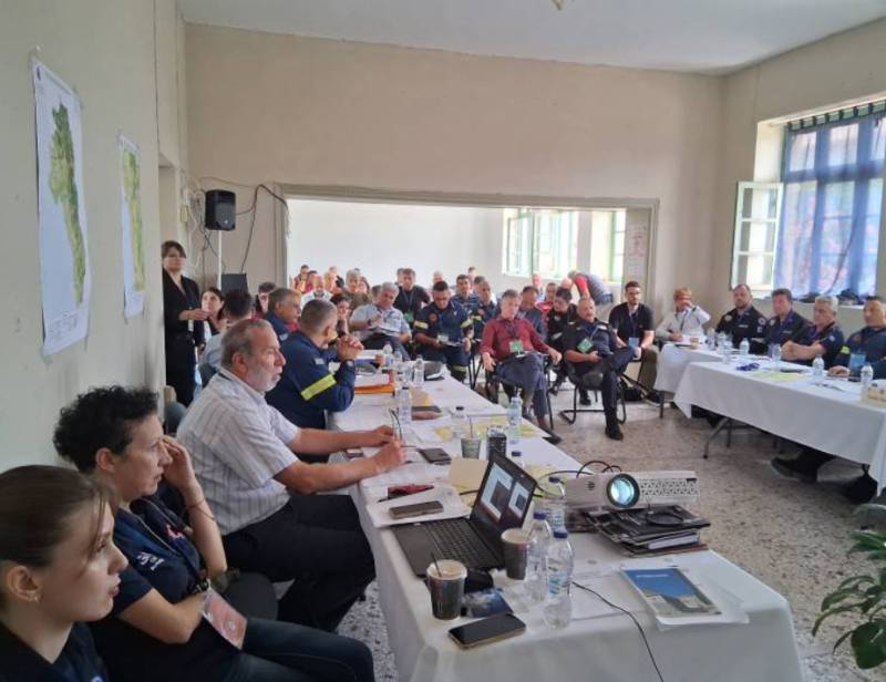 Ασκηση στην Καρδαμύλη για εκδήλωση πυρκαγιάς