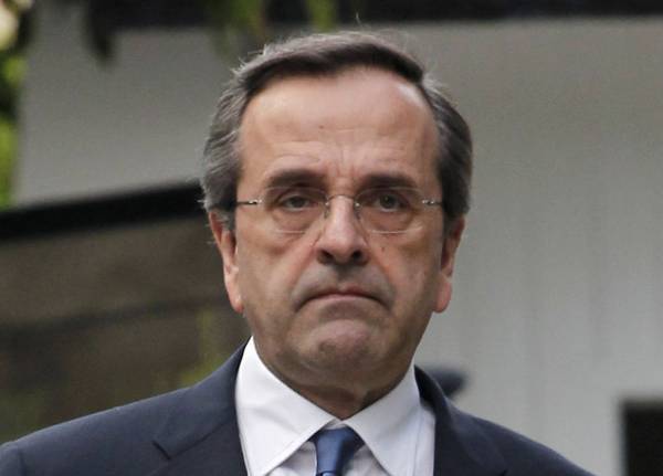 Ο Αντ. Σαμαράς αποχαιρετάει τον Αρ. Καλαντζάκο