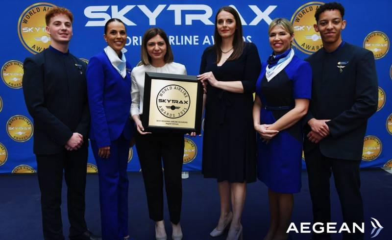 Η AEGEAN καλύτερη περιφερειακή αεροπορική εταιρεία στην Ευρώπη