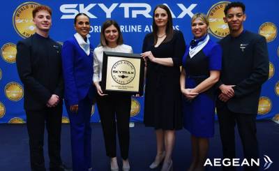 Η AEGEAN καλύτερη περιφερειακή αεροπορική εταιρεία στην Ευρώπη