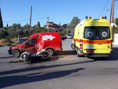 Μεσσηνία: Τροχαίο με τραυματισμό στην διασταύρωση Πιπερίτσας - Καρτερολίου