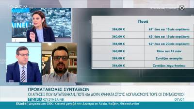 Προκαταβολές συντάξεων: Πότε γίνονται οι πληρωμές και ποια είναι τα ποσά των προκαταβολών (Βίντεο)
