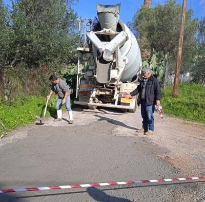 Διαμορφώσεις χώρων σε Ασπρόχωμα και Βρομόβρυση