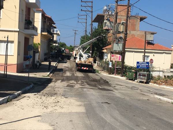 Εργασίες στην 25ης Μαρτίου στην Κυπαρισσία