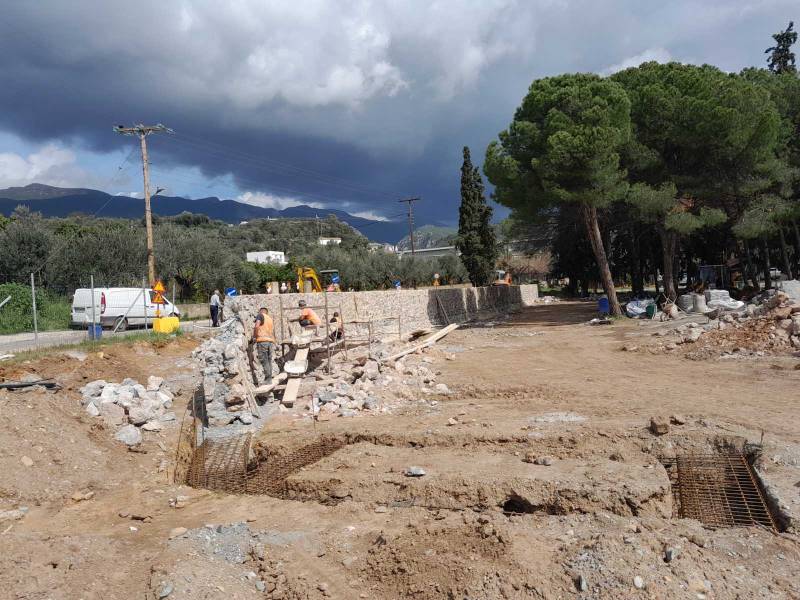 Υπαίθριο πάρκο ελιάς στη δυτική όχθη του Νέδοντα