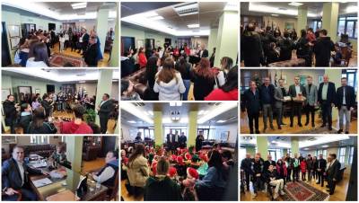 Κάλαντα από μαθητές στο Δημαρχείο Καλαμάτας