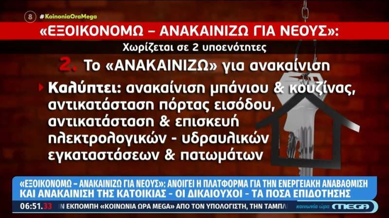 Πρόγραμμα «Εξοικονομώ – Ανακαινίζω για νέους»: Ανοίγει η πλατφόρμα για την ενεργειακή αναβάθμιση