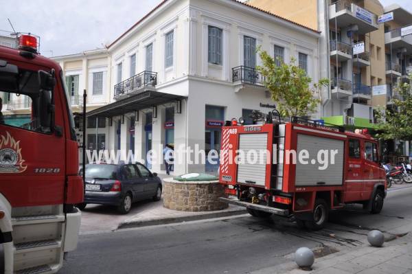 Βραχυκύκλωμα σε υποκατάστημα της Eurobank στο κέντρο της Καλαμάτας