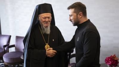 Συνάντηση Οικουμενικού Πατριάρχη - Β. Ζελένσκι - Μήνυμα αλληλεγγύης προς τον ουκρανικό λαό