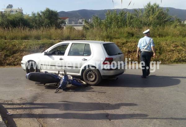 Μοτοσικλετιστής τραυματίστηκε από σύγκρουση με ΙΧ στην Καλαμάτα